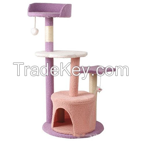 2022 New Design Multi-Level stable and durable scratching tree wood