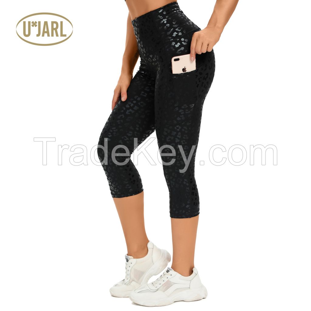 3/4 Yoga Pants Women High Waist Seamless Leggings Calf-length Pants Workout Leggings Fitness Running Tights