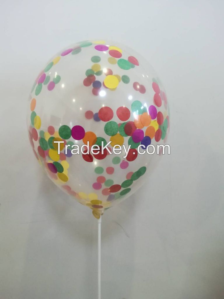 12 inch gold confetti balloons