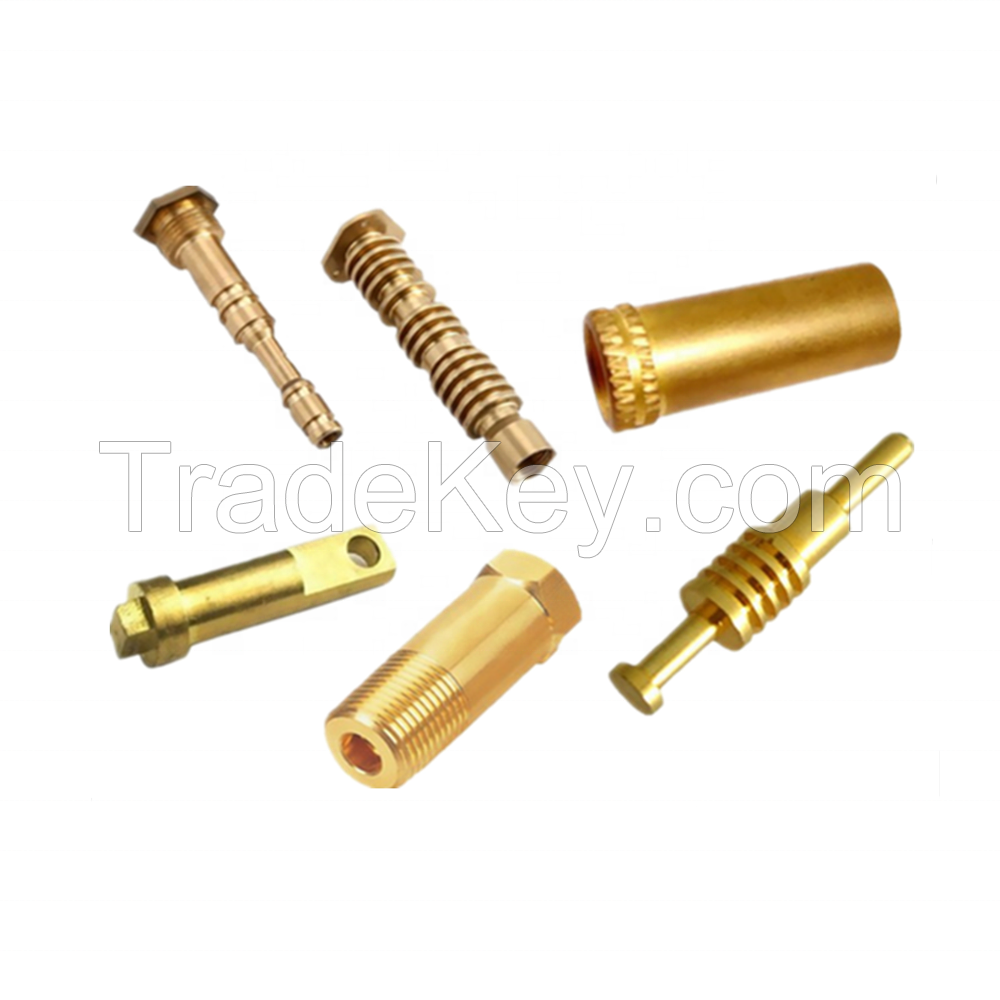 electronic brass parts precision CNC turning/auto lathe machining Aluminum Copper Parts