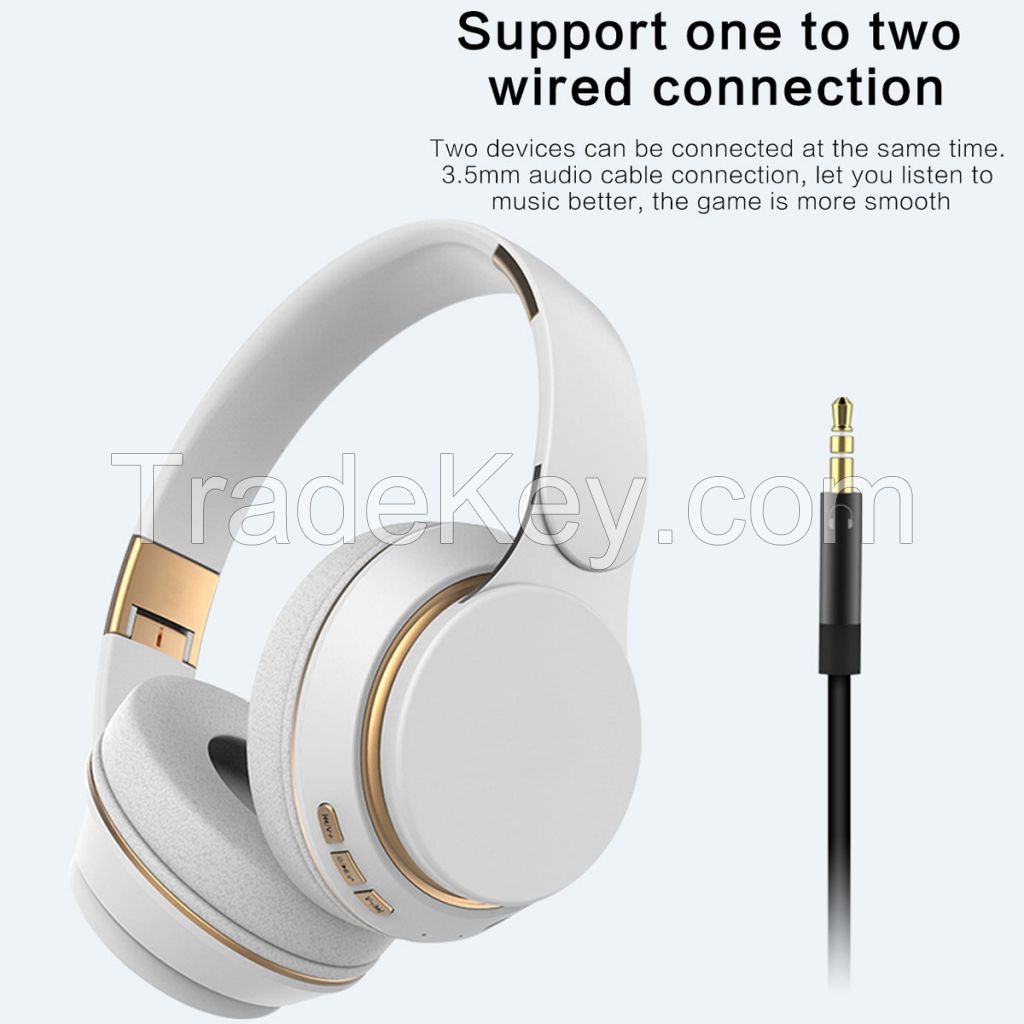 Bluetooth Headphones Over-Ear, Wireless and Wired Stereo Headset Micro SD/TF, FM for Cell Phone,PC,Soft Earmuffs &Light Weight for Prolonged Wearing