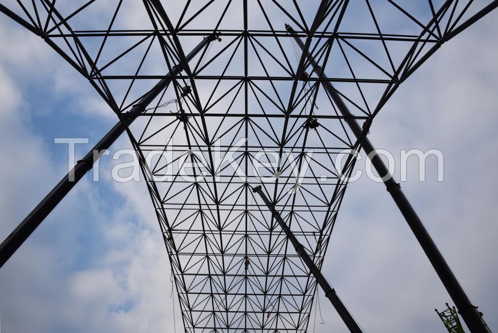 Design and Manufacture of Large Span Steel Space Frame Roof Structure
