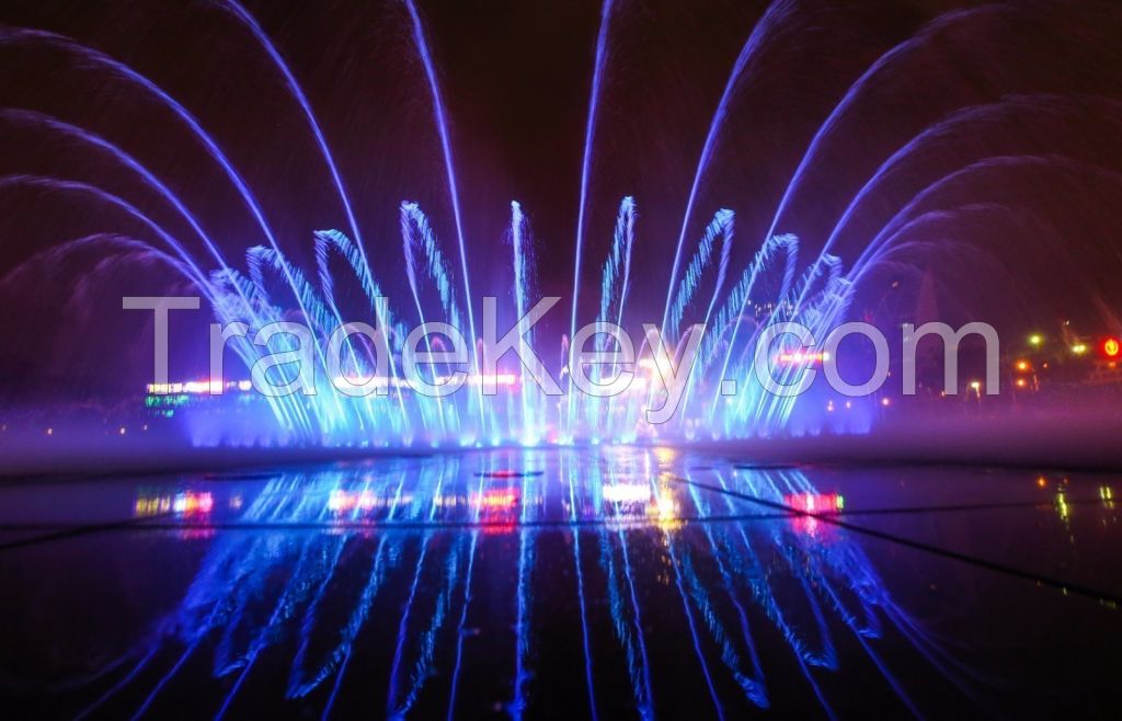 musical water dancing fountain  with 3D laser