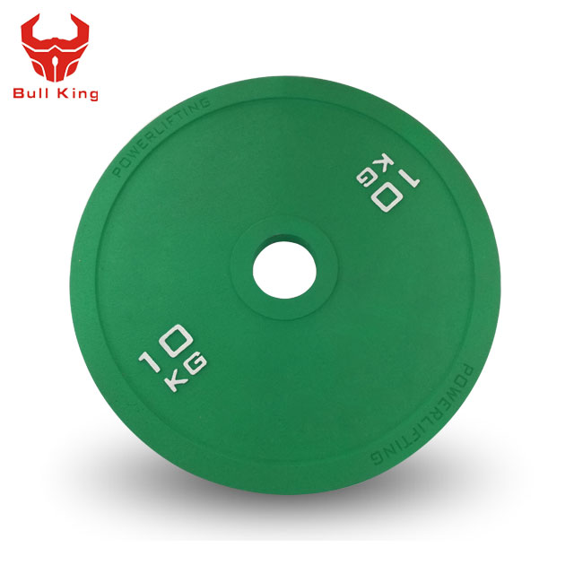 Cast steel power lifting plates for gym training