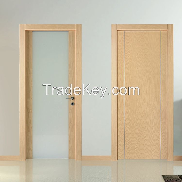 Glass door interior door sound proof insulation wood door
