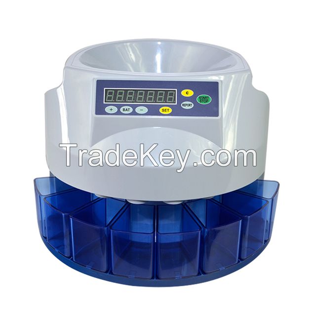 LED Fast And Easy Coin Counting Machine Euro Coin Sorting Machine DB350