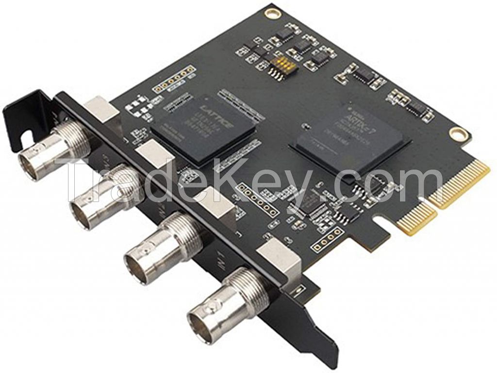 SDI PCIe Video Capture Card, 4-Channel SDI Video Recorder Capture for Multi-Channel Live Streaming