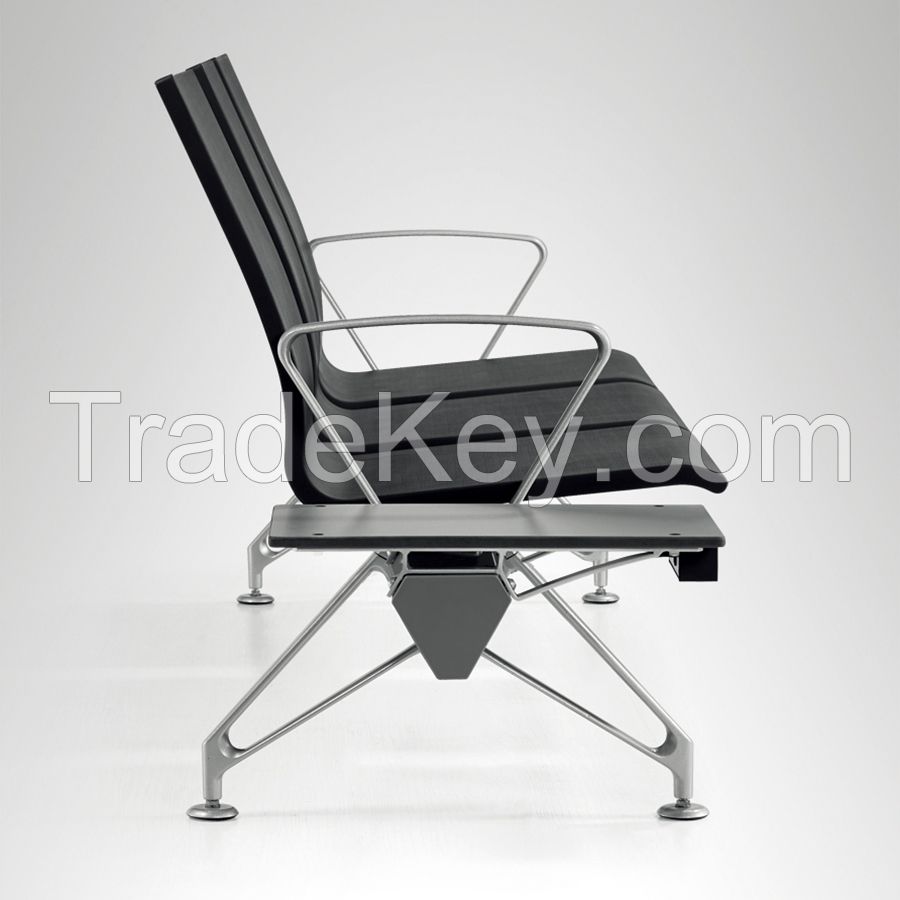 Public hospital airport Waiting Chair  3 Seat Power Charge With Table Metal Airport Chair