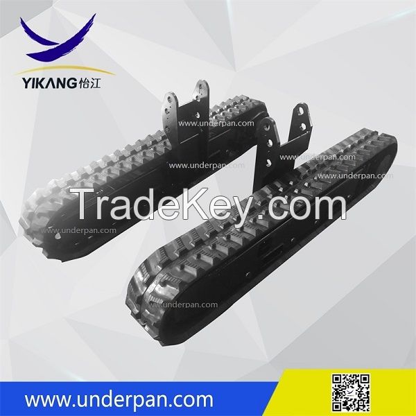 Hot sale 6 -10 ton crawler cane harvester chassis rubber track undercarriage from China YIKANG