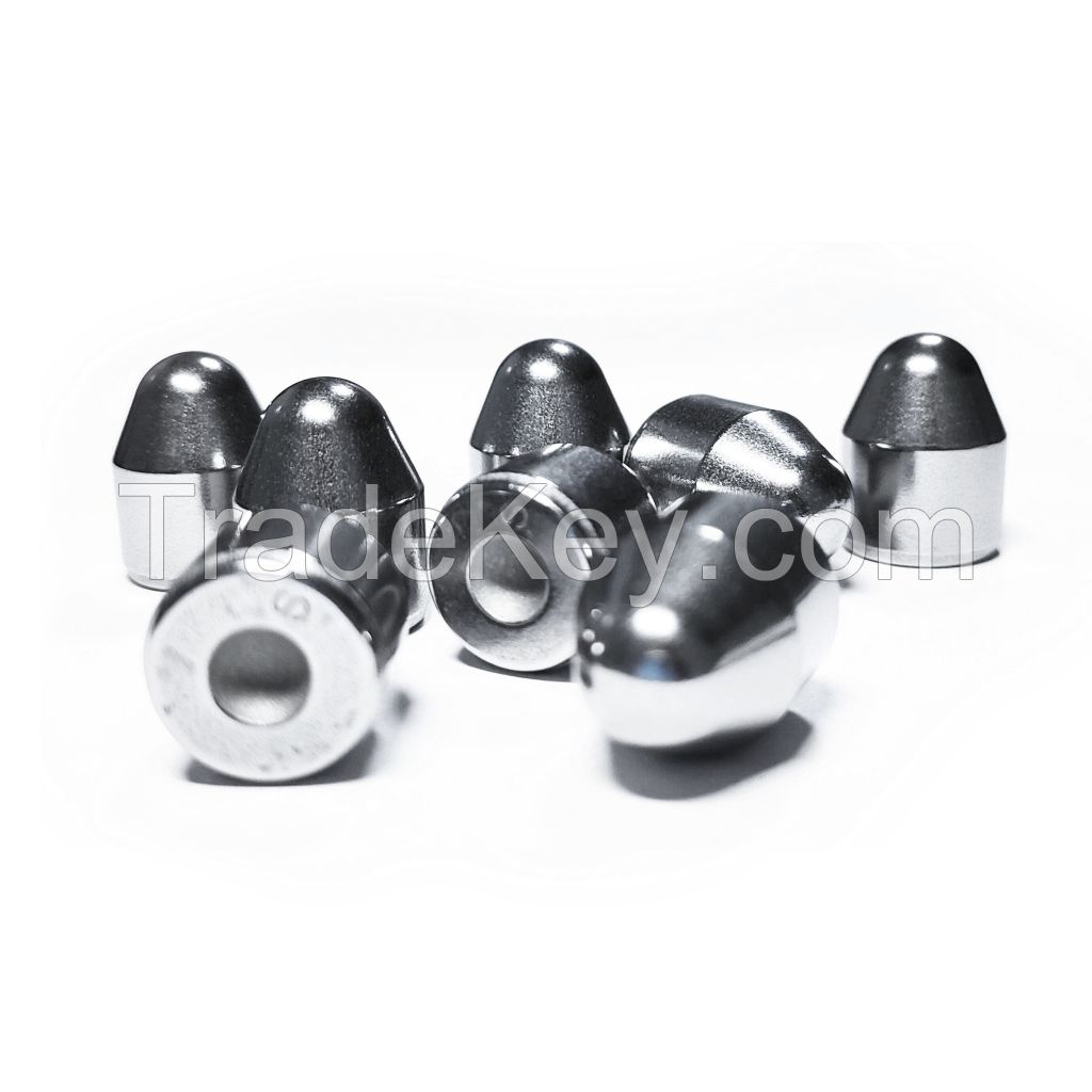 Conical tungsten carbide buttons