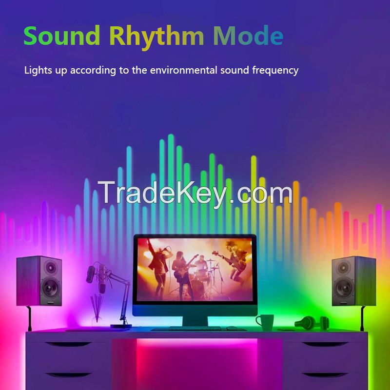 5050 RGB Led Strip Light with 24 Keys Remote Control and Bluetooth Music Rhythmn 