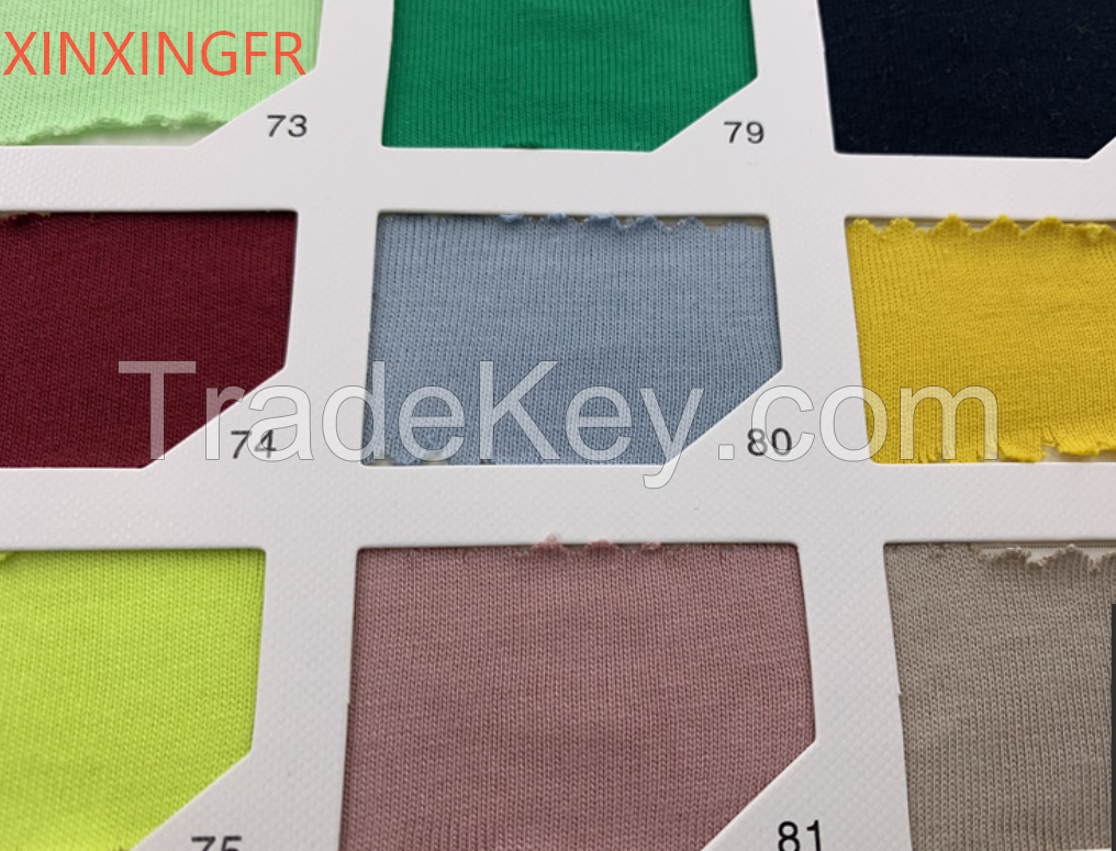 cotton/cotton/nylon/CVC flame retardant knitted fabric