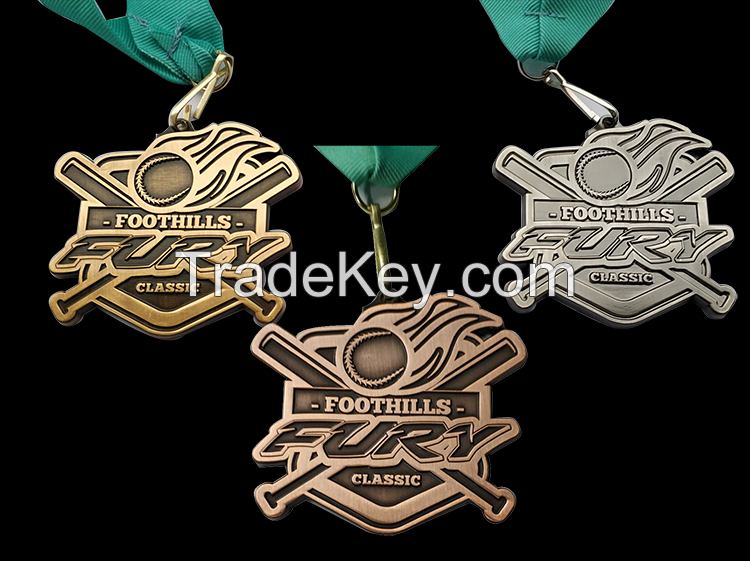 Custom filled Color Stampling Ceremony Marathon Medals