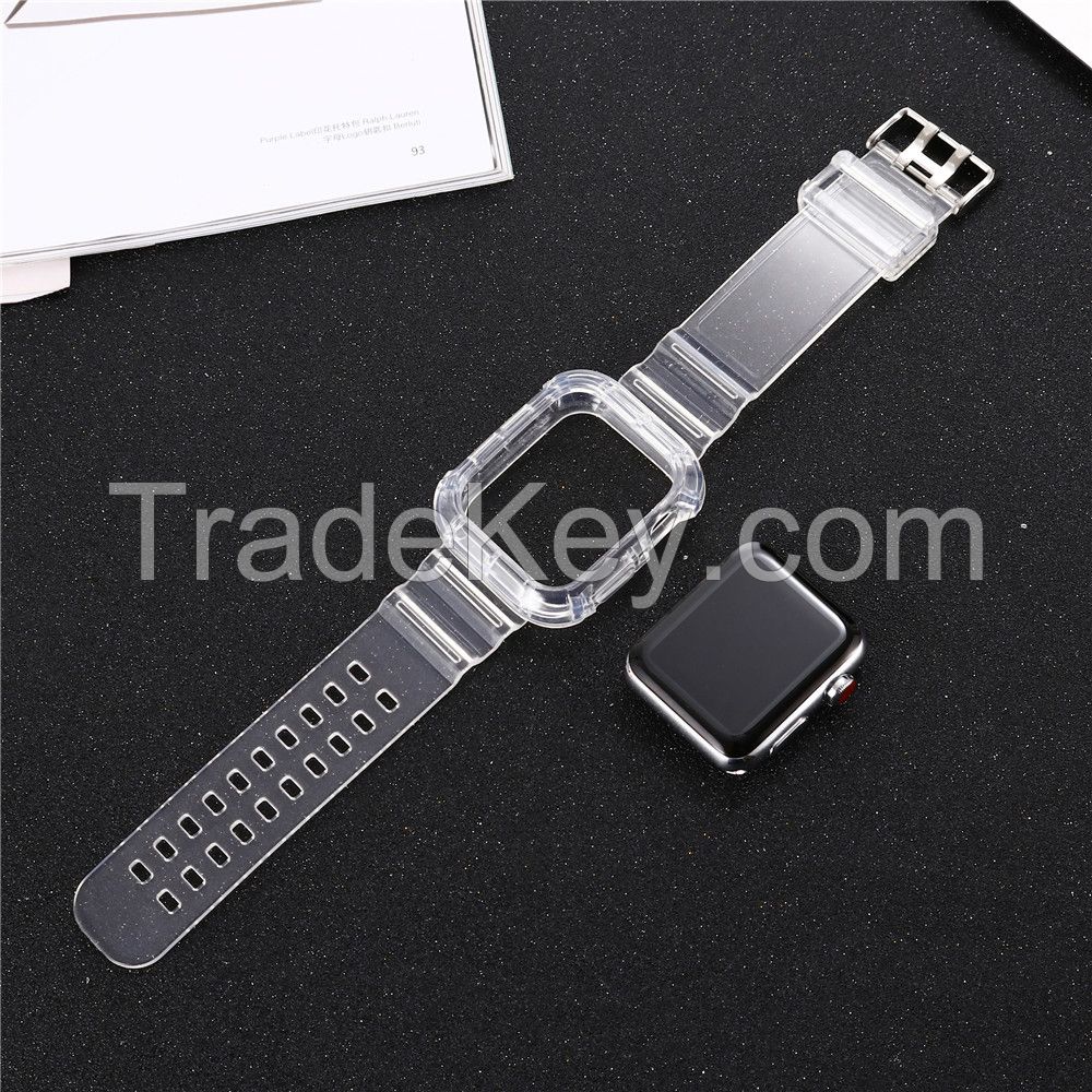 YEEYOU Fashion trending adjustable Silicone Strap Replacement Wristbands Belt Watches Band for Apple Watch Band 38mm 40mm 42mm 44mm