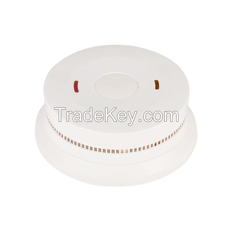 round white wireless smoke detector interconnected devices 3V button smart smoke detector
