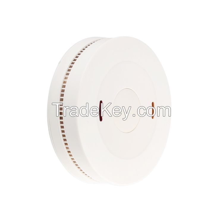 white 3V 10years battery photoelectric smoke alarm with EN14604 standalone smoke detector