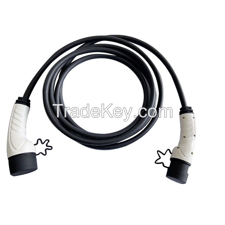 Strength factory IEC 62196 32A three-phase AC ev charging cable type 2 to type2