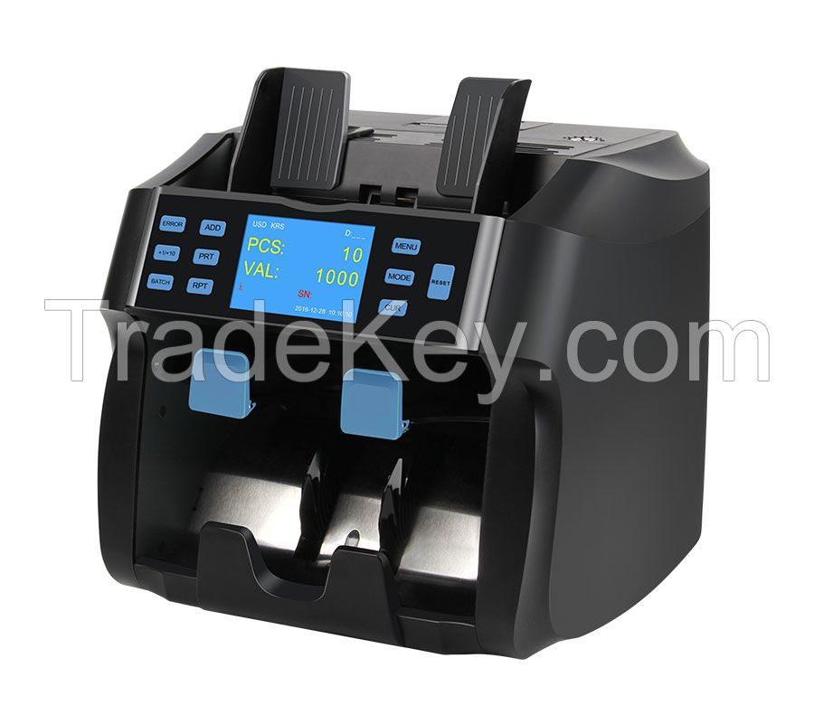 multi currency banking money cash note counting and sorting machine value counter with tft screen