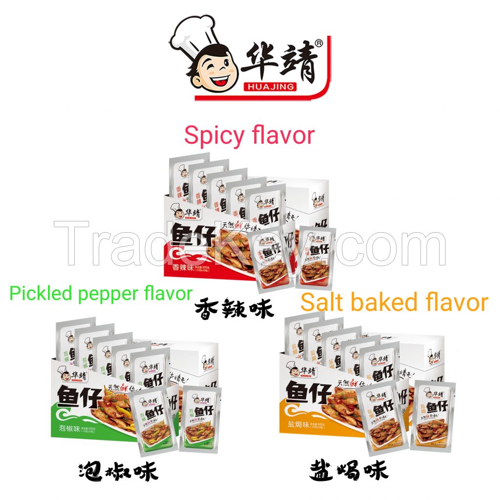 Spicy pickled pepper barbecue fish snack