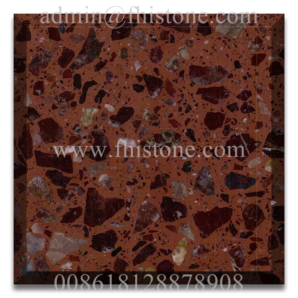 Ocean Red Terrazzo Slab Terrazzo Tile Cement Tile