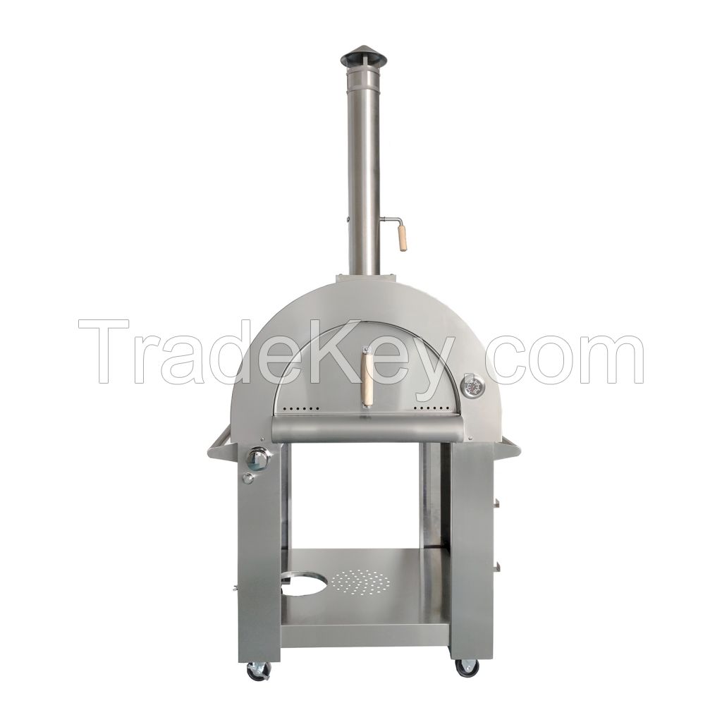 Hyxion Pizza Oven outdoor kitchen wood pellet grill stainless steel rotisserie grill bbq grill with bbq tools