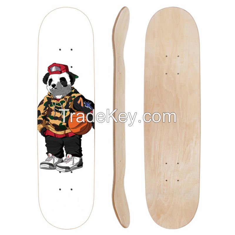 Customized Skateboard Decks 7 Ply Canadian Maple Wood Complete Skateboard