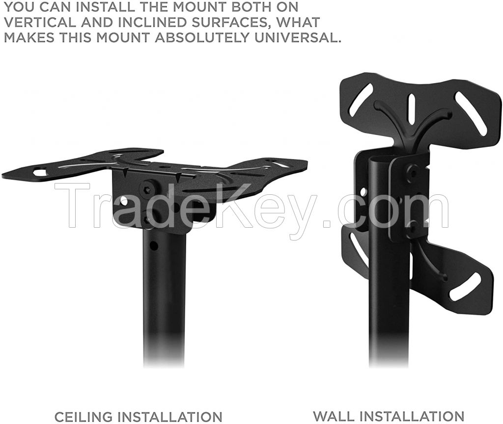 Ceiling TV Mount Bracket Height Adjustable for 32 to 70 Inch LED LCD TVs