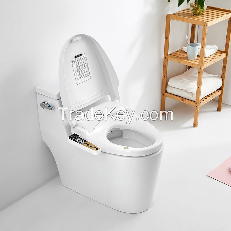 Electric Smart Bidet with Heated Seats, Advance Self-Cleaning Nozzle, Temperature Control Wash          Elongated Toilet (White)