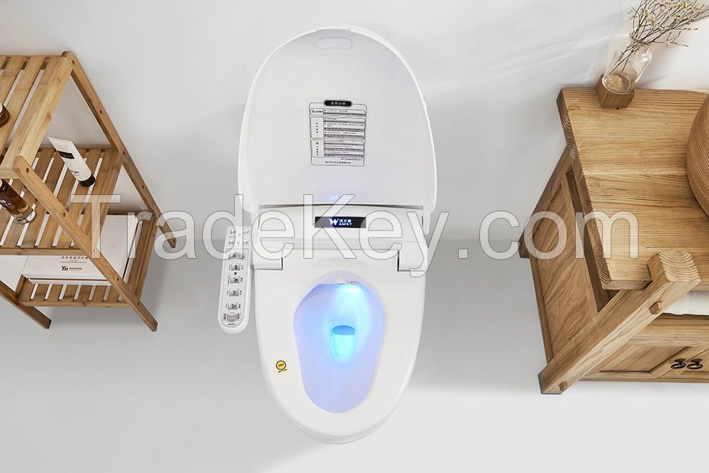 Electric Bidet Heated Smart Toilet Seat with Unlimited Heated Water, Side Panel Remote, Deodorizer, and Heated Dryer - Adjustable and Self-Cleaning