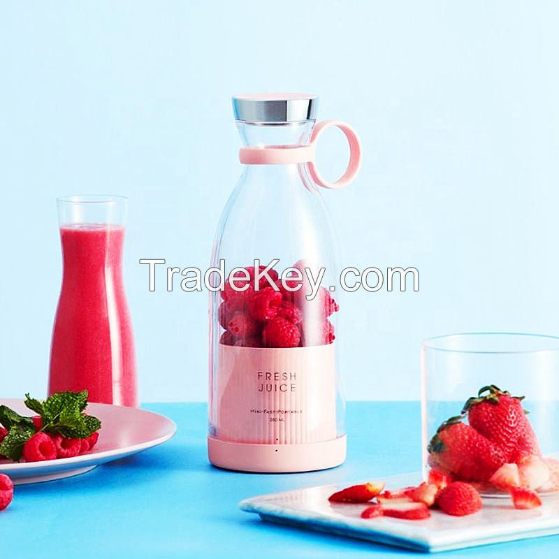 Portable Mini Juicer Cup Magnetic Wireless Charging Multifunction Ice Smoothie Blender 380ML Extracter Fruit Mixer Kitchen Tool