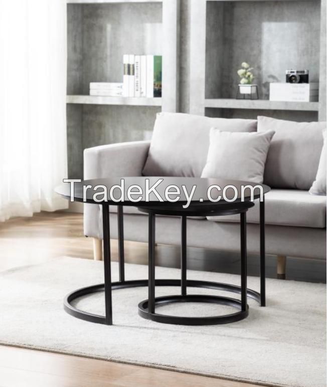 metal coffee table set, round table, nesting round table, Iron table 