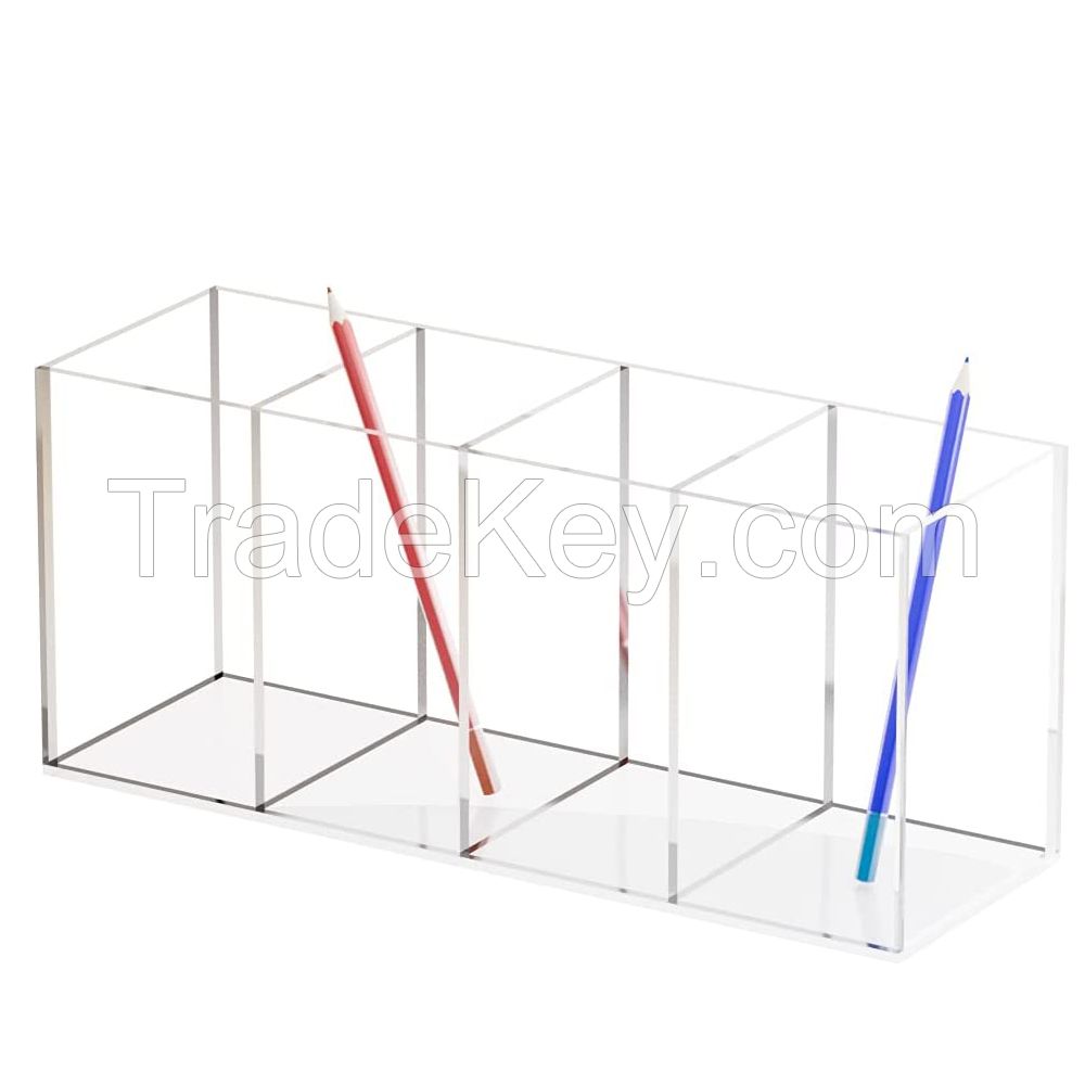 Colorful Pen Holder Marker Organizer Pencil Cup Brush Storage Acrylic Desk Accessories Work Tools Brushes Toothpaste