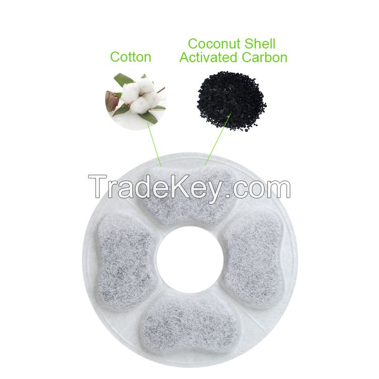 Coconut Shell Activated Carbon Dog Cat Pet Water Dispenser Filter/Pet Water Fountain Filter Replacement