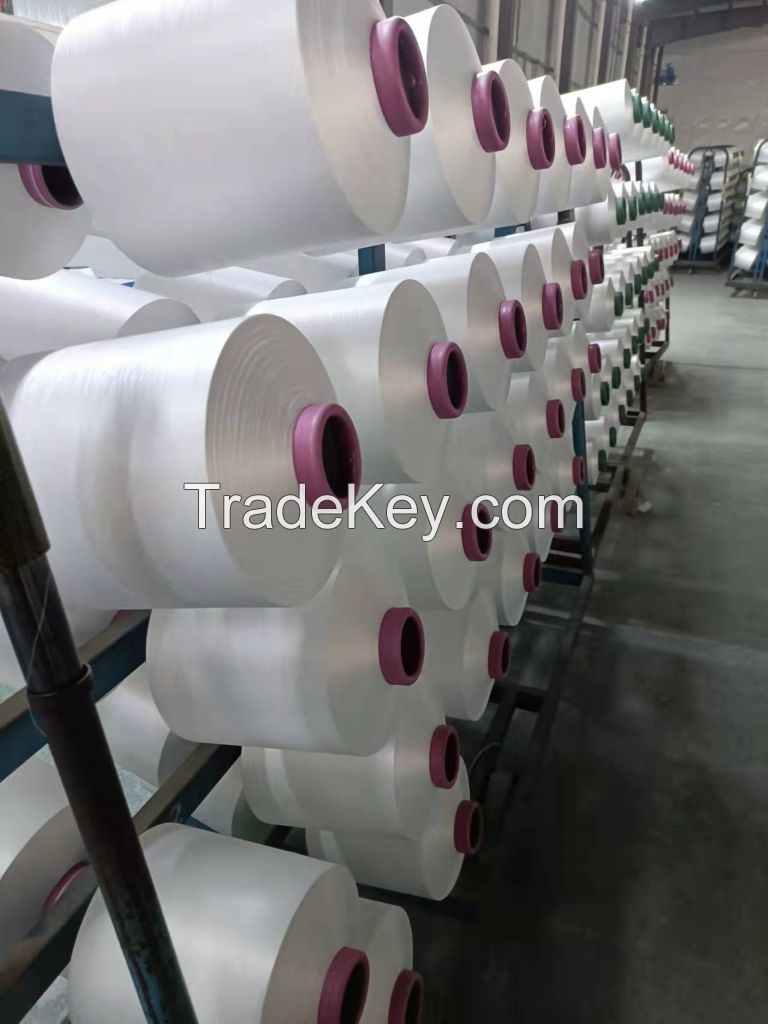 Manufacturer DTY weft semi dull SD  white Z S twisted polyester dty yarn