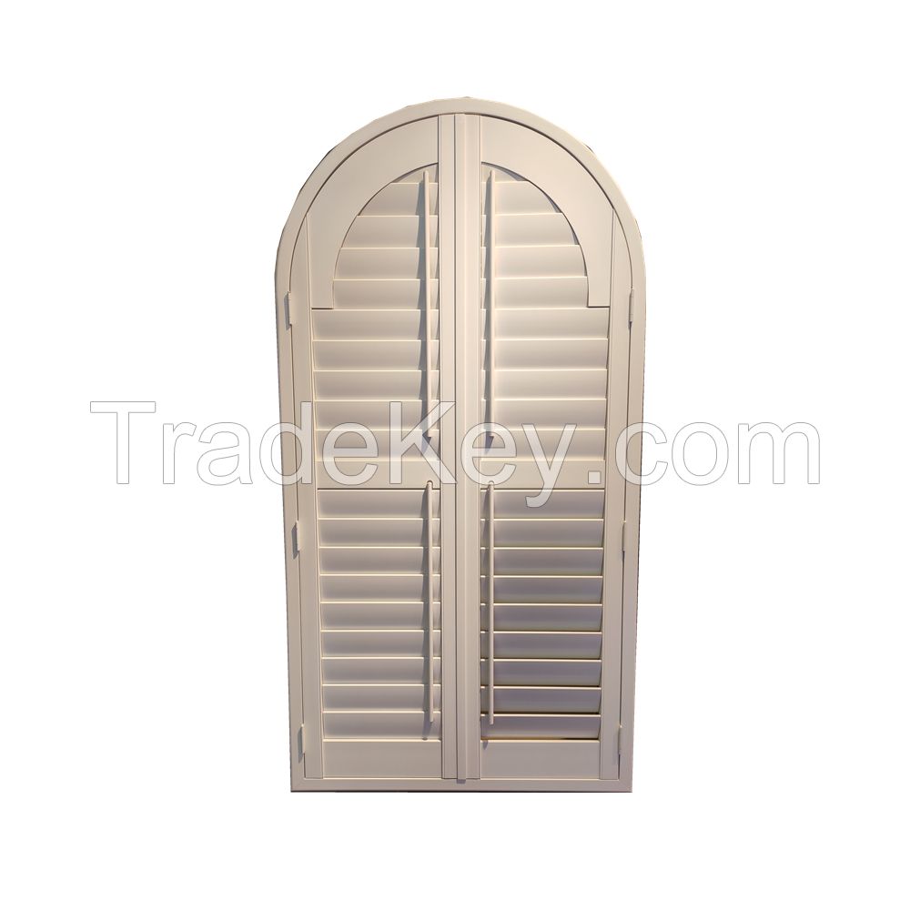 Premium quality PVC shutter plantation louver window finished shutters