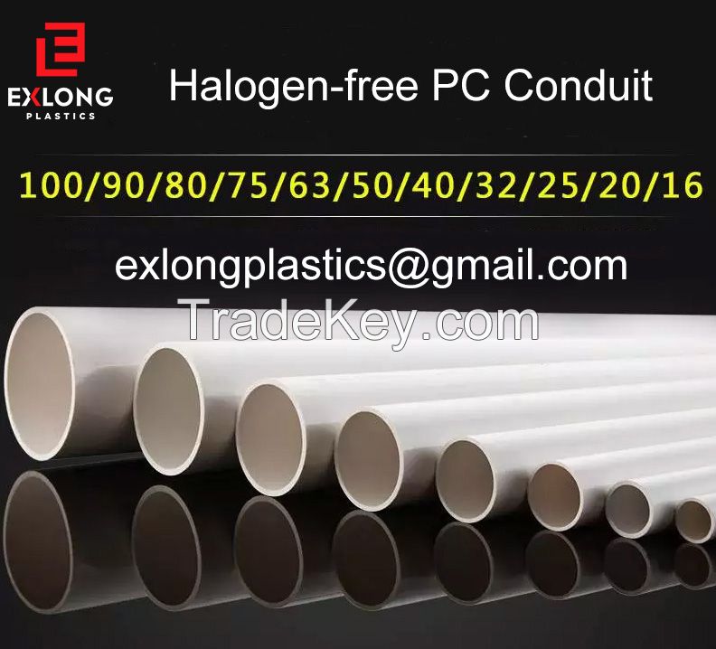 pc conduit for electrical wiring, halogen-free electrical pipe