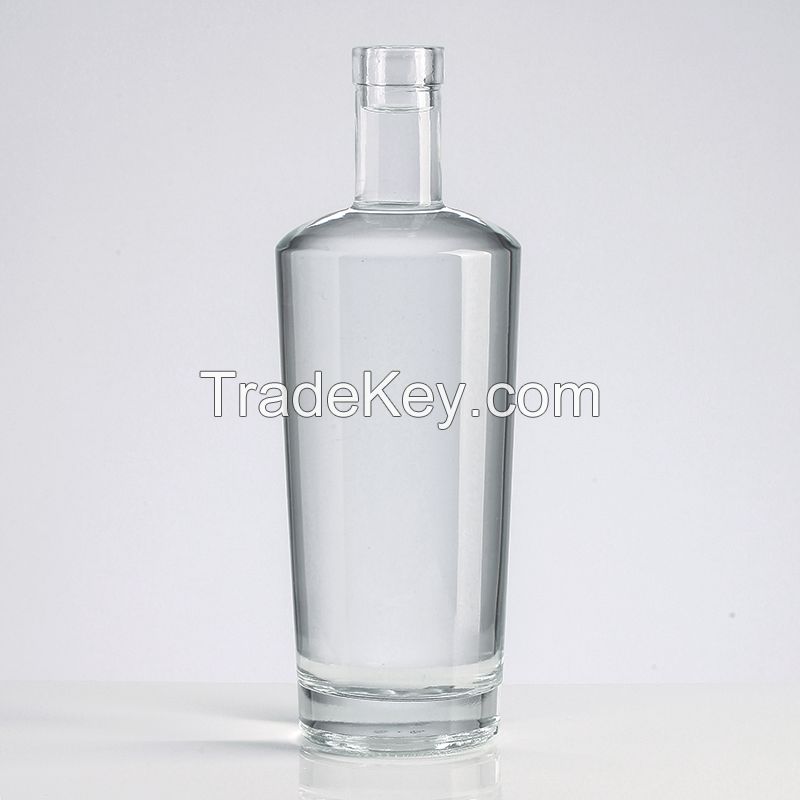 Factory Supply 500ml 750ml Glass Bottles Custom Logo With Cork