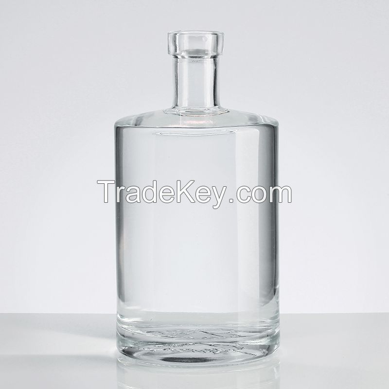Factory Supply 500ml 750ml Glass Bottles Custom Logo With Cork