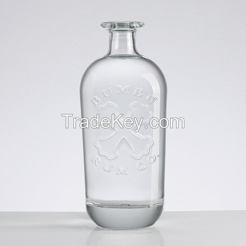 Wholesale 750ml glass bottle for spirits vodka gin rum bottle