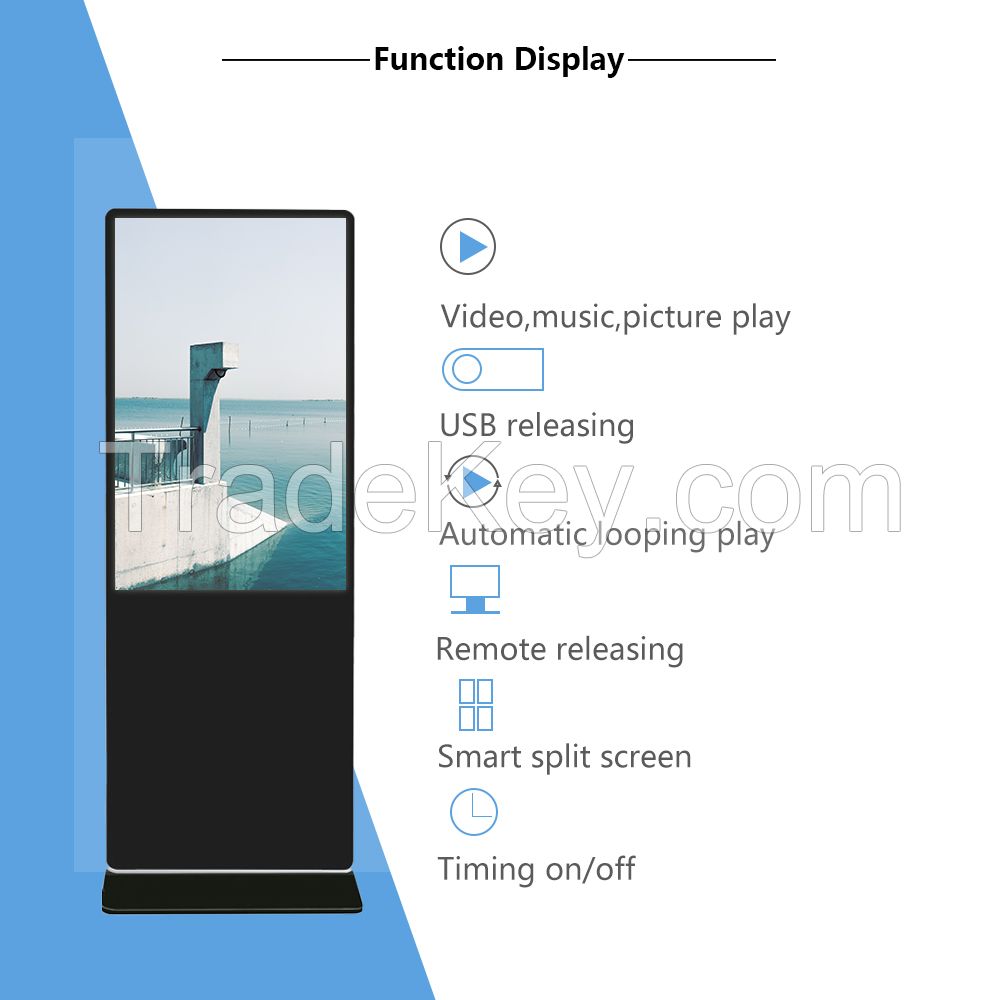 55 inch indoor digital signage screen indoor advertising screen menu board screen kiosk