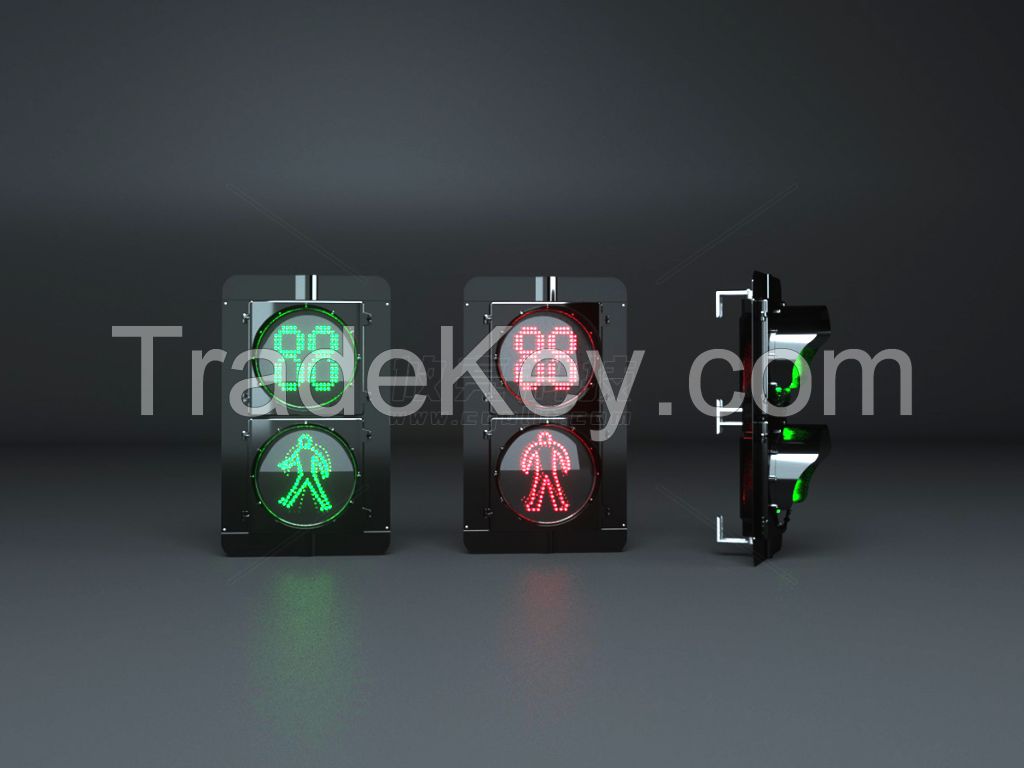 200mm Static Pedestrian Traffic Light With Countdown Timer