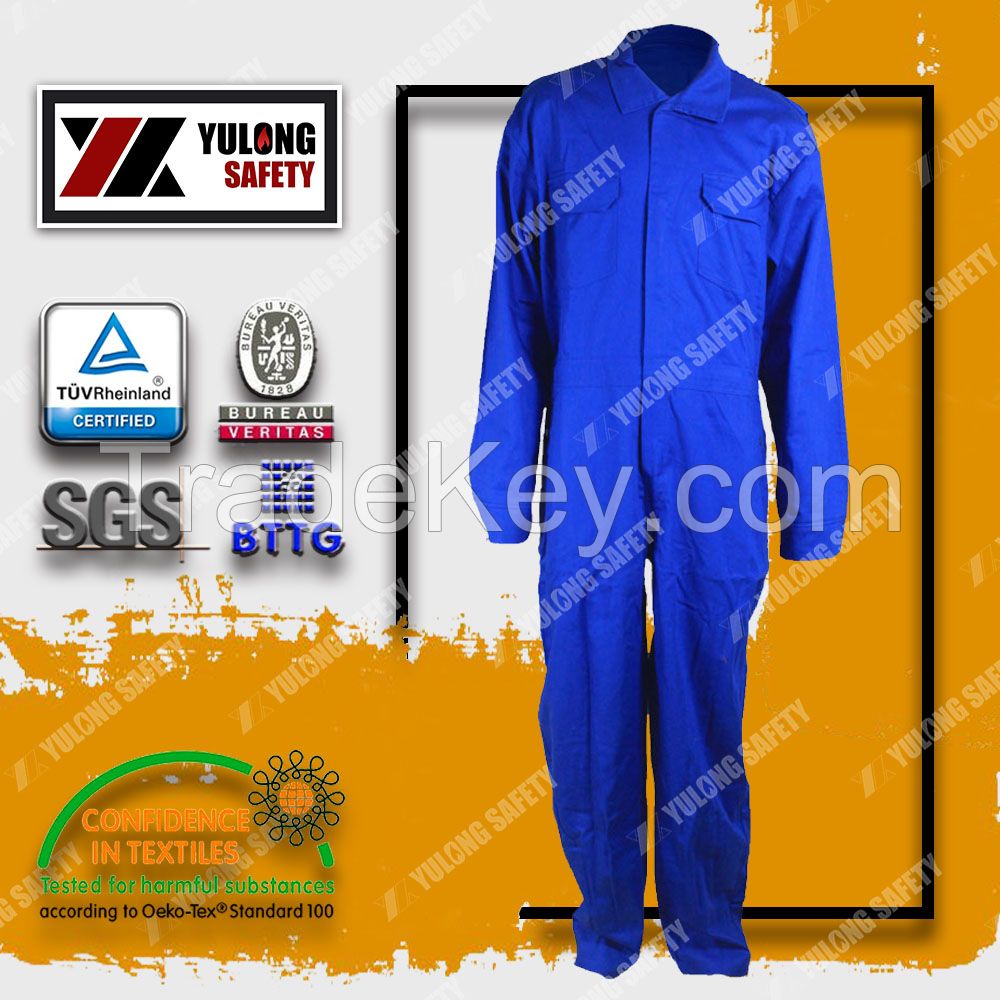 Customized Navy Blue Work Suit 100 Cotton Flame Retardant suits