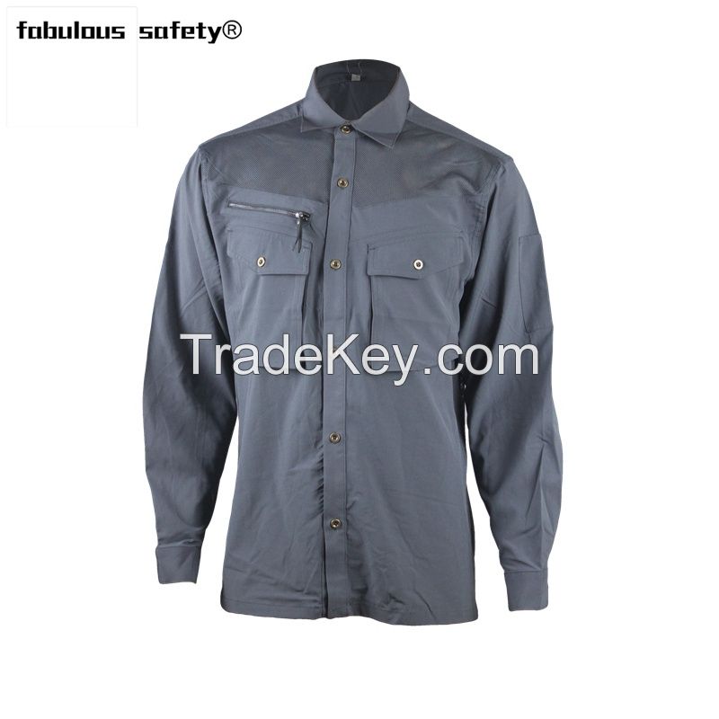 Wholesale Mechanic Construction Safety Work Uniform Shirt 