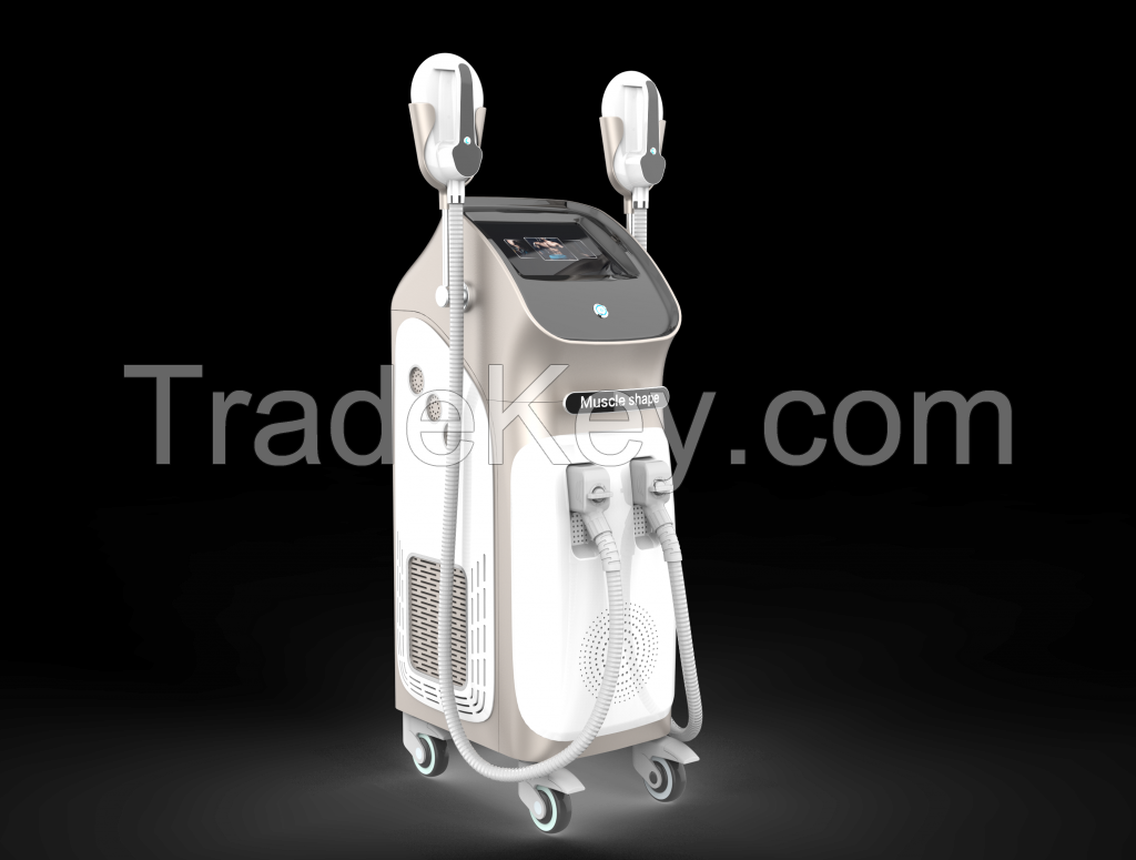 2022 Vertical EMS RF Body Slimming RF Ems Muscle Stimulator Fat Burning Machine With 2 Handles