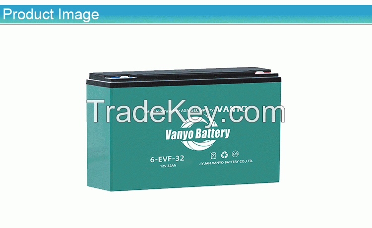Factory Direct Supply 12V 32AH EVF Battery Free Maintenance for Electric Bike Electric Scooters