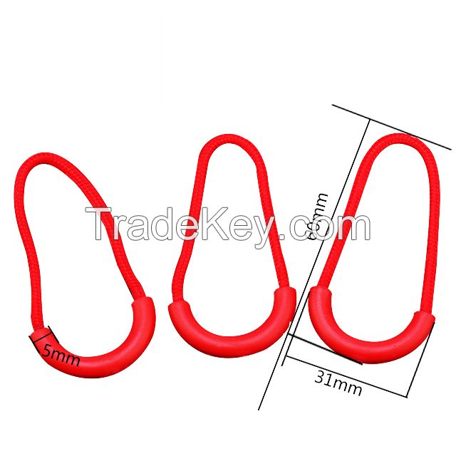 Plastic zip puller with rubber FSY45