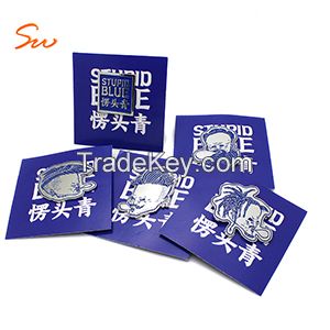 custom design shape metal lapel pin magnetic badges with back card