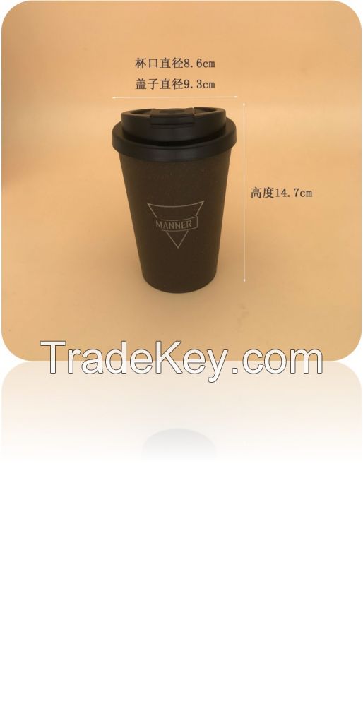 Eco-friendly Plastic Double Layer Coffee Cup