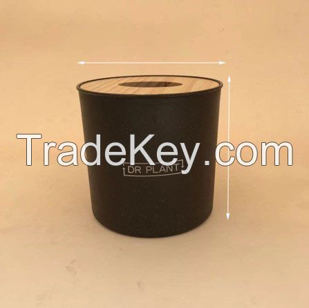 eco-friendly plastic  cylinder tissue Box