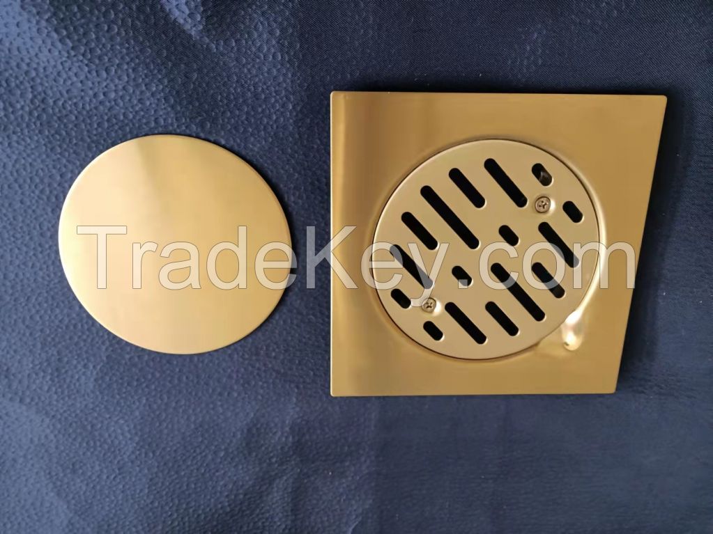 floor drain 3pcs , 201/304 available, finish golden
